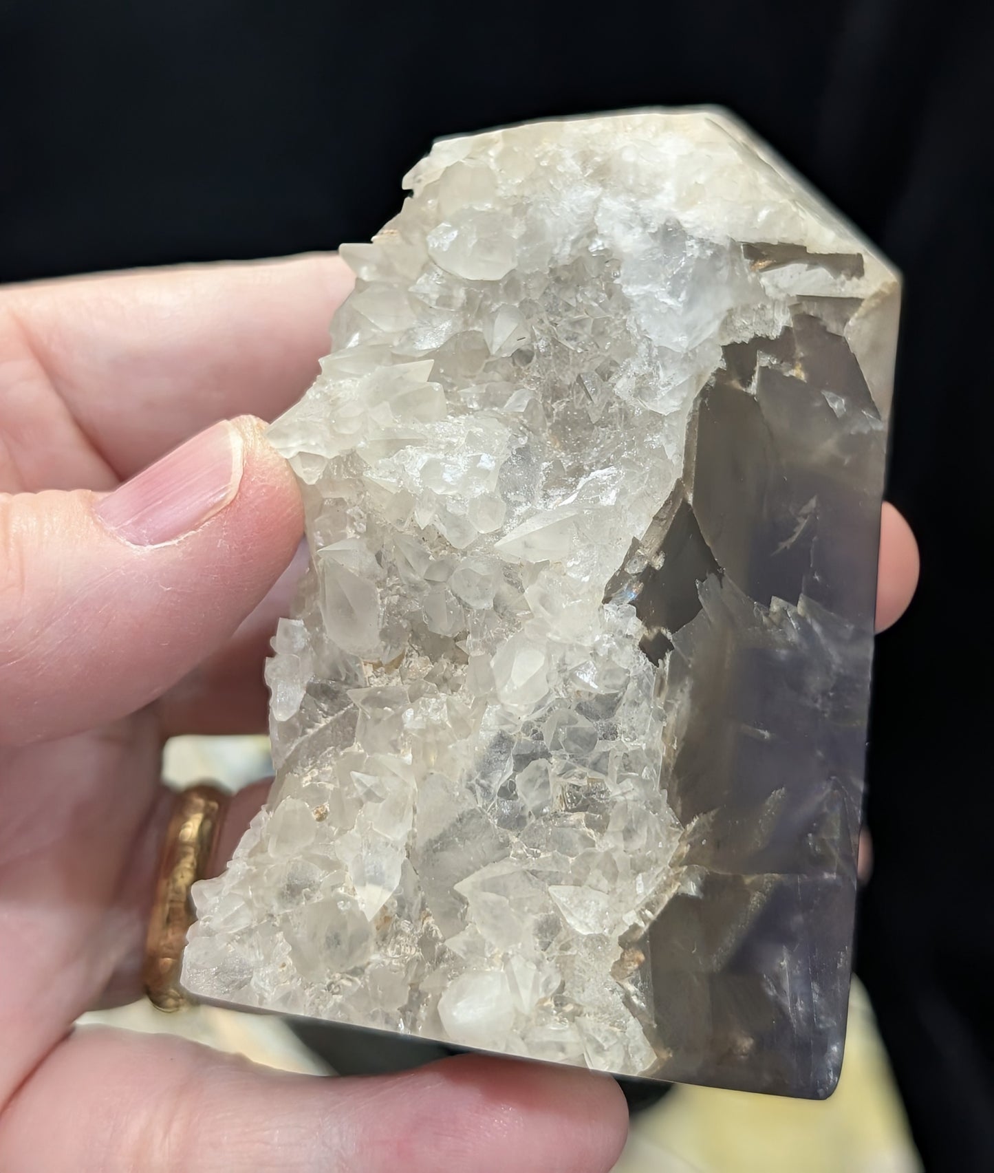 UV Reactive Calcite and Cubic Fluorite Tower