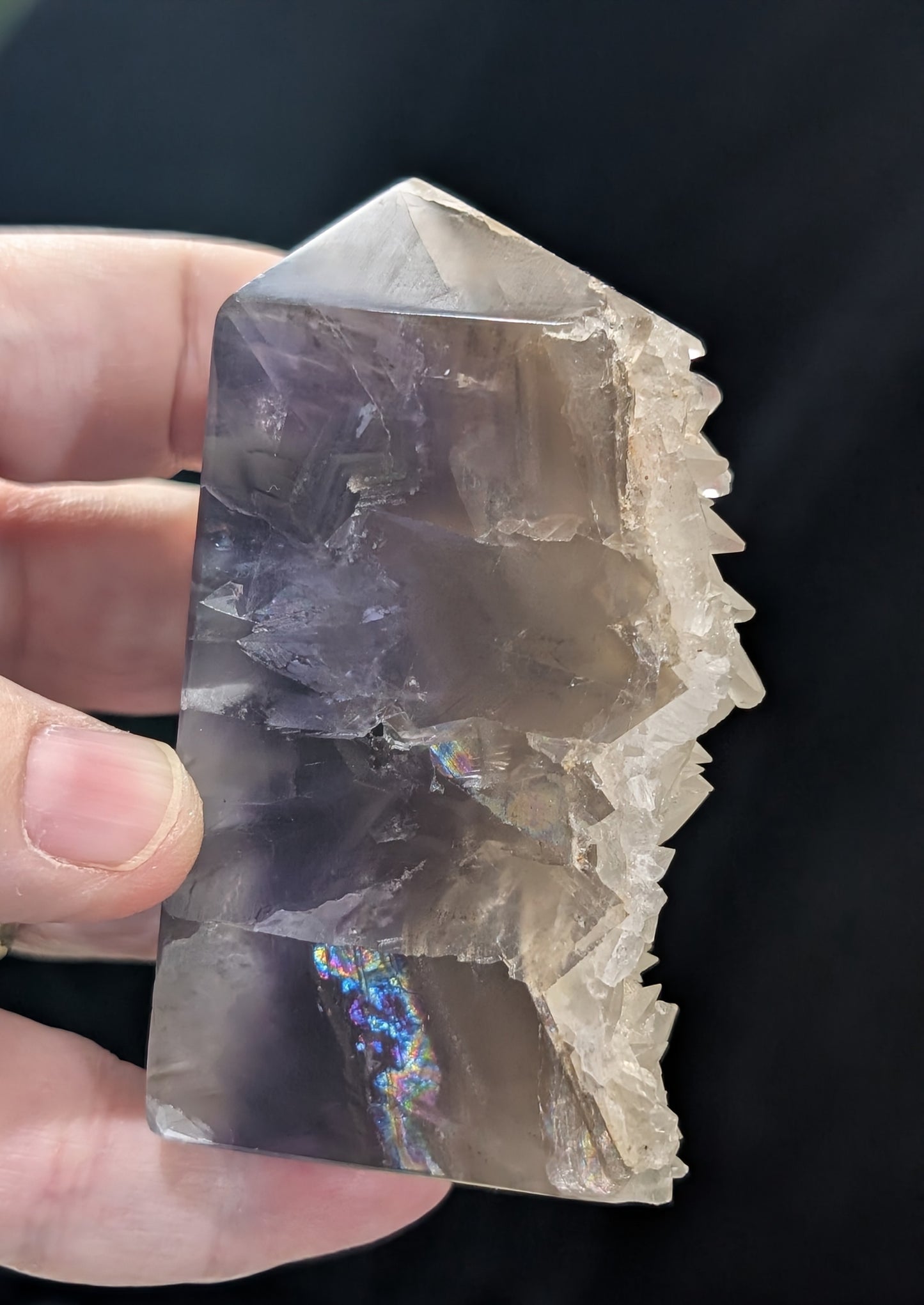 UV Reactive Calcite and Cubic Fluorite Tower