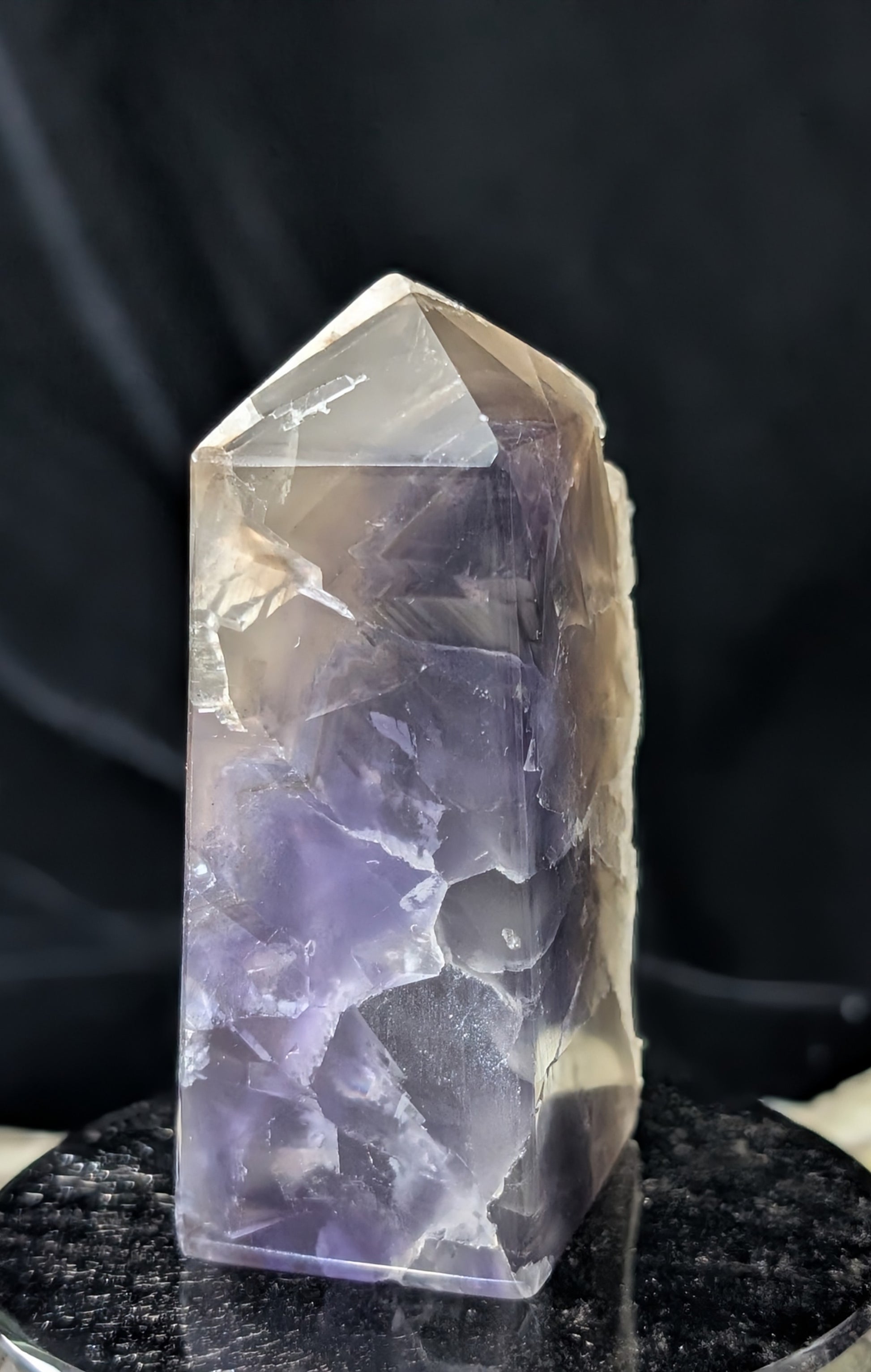 UV Reactive Calcite and Cubic Fluorite Tower