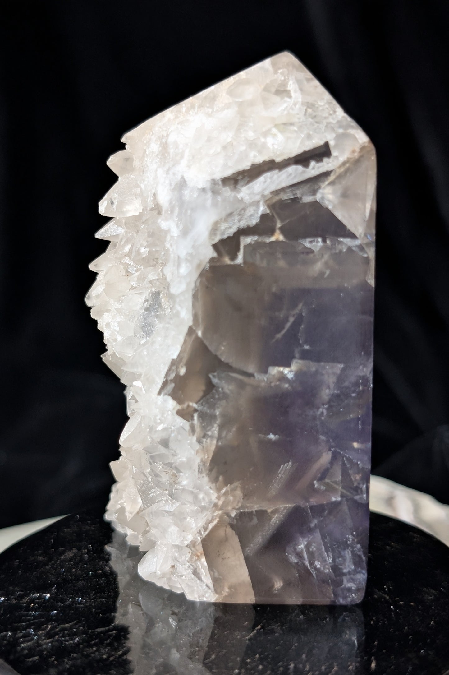 UV Reactive Calcite and Cubic Fluorite Tower