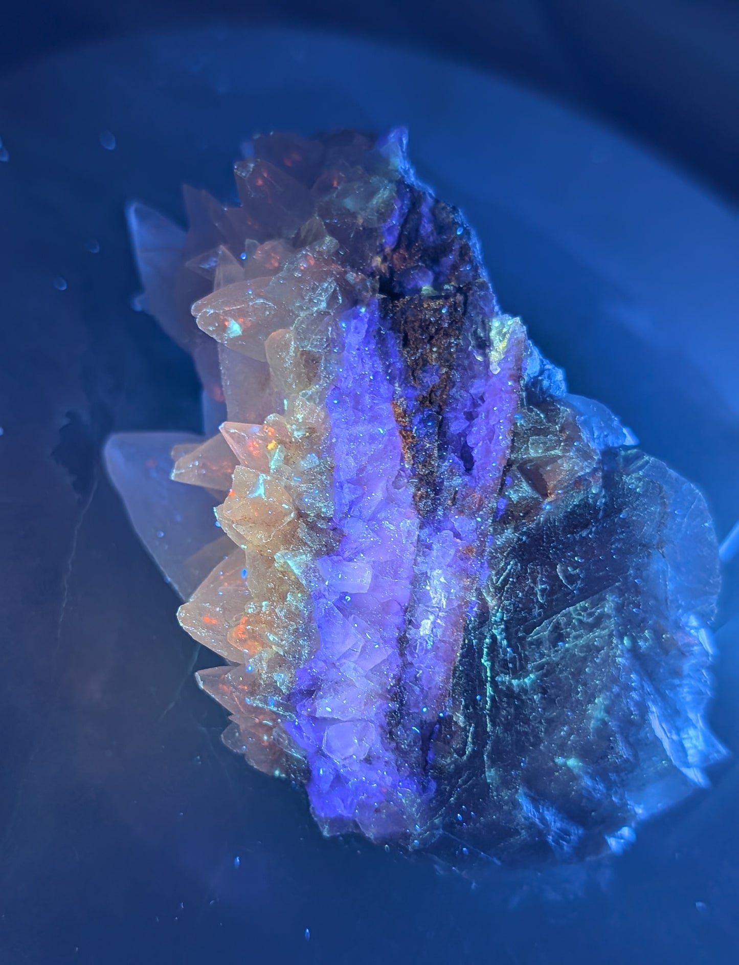 UV Reactive Dragon Tooth Calcite Specimen