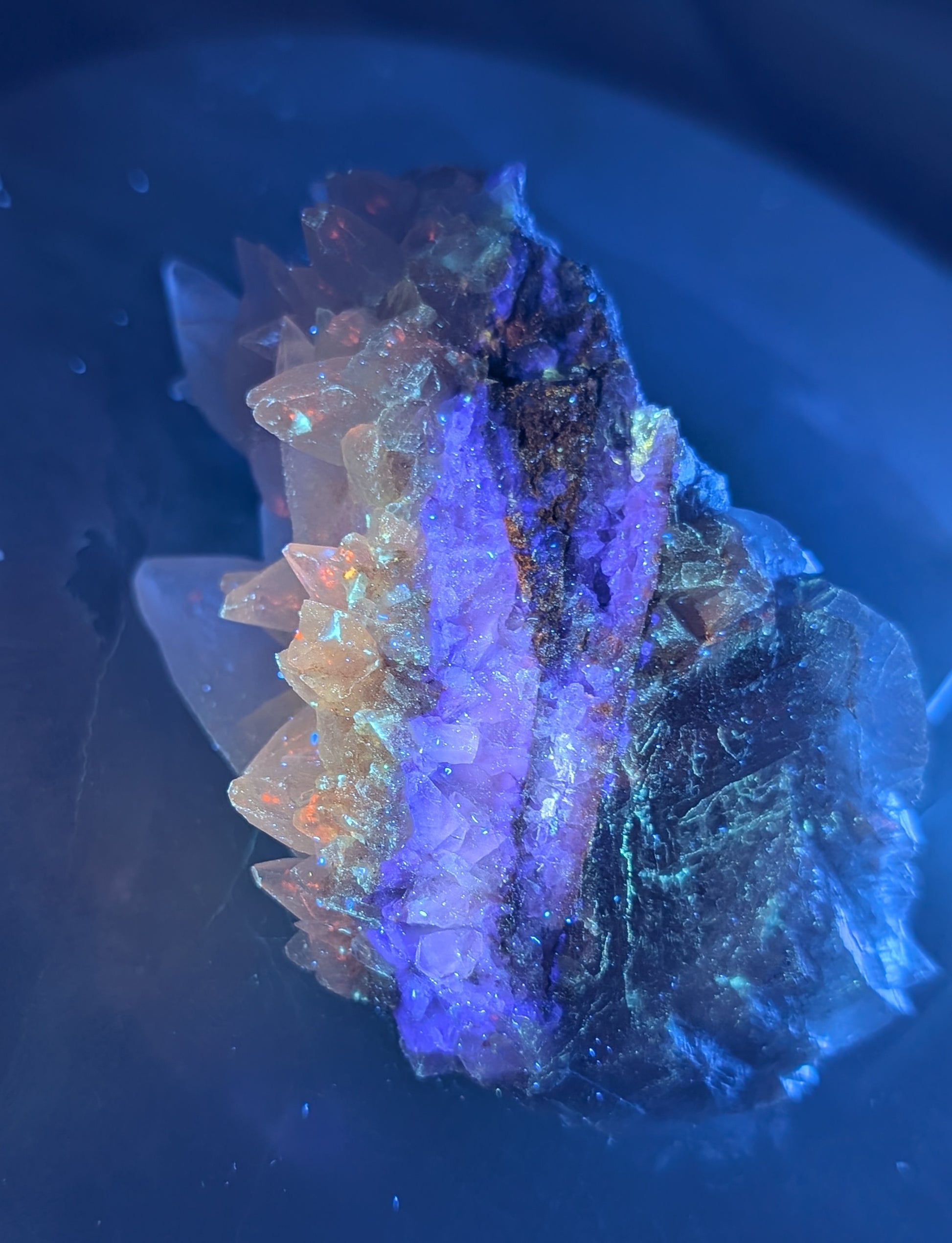 UV Reactive Dragon Tooth Calcite Specimen