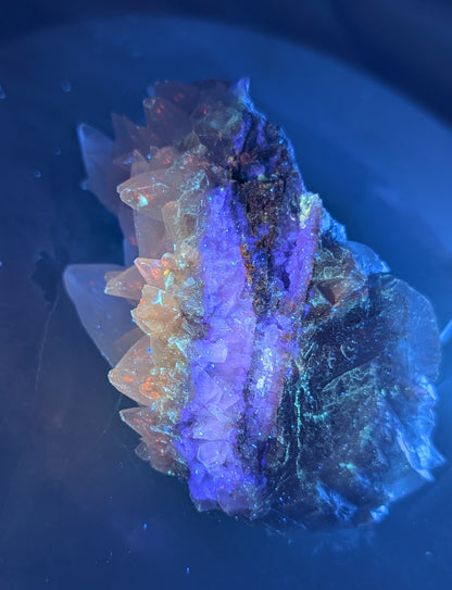 UV Reactive Dragon Tooth Calcite Specimen