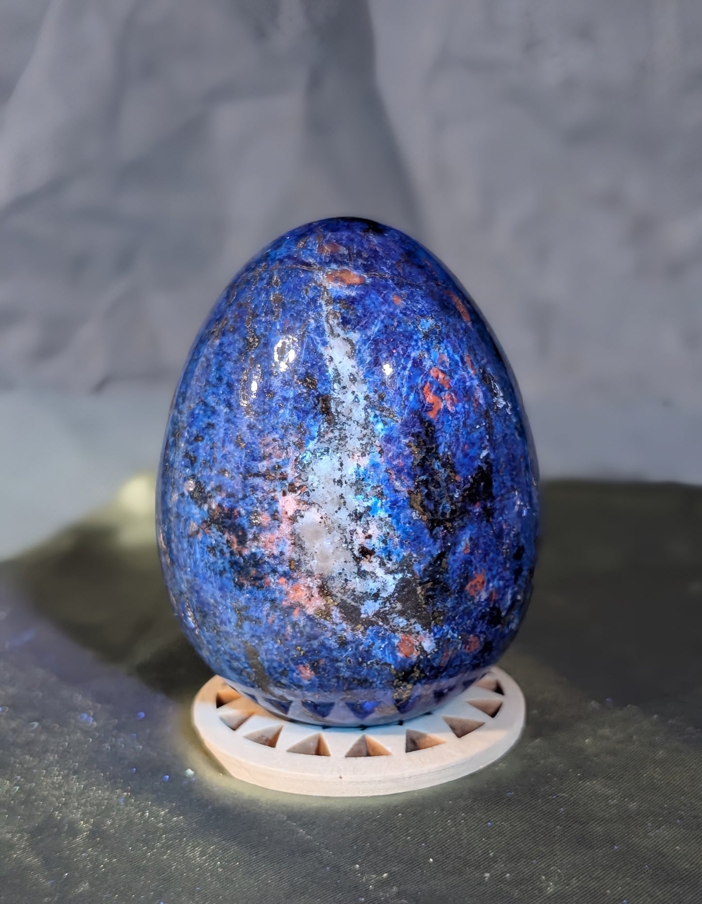 UV Reactive Lapis Lazuli Egg