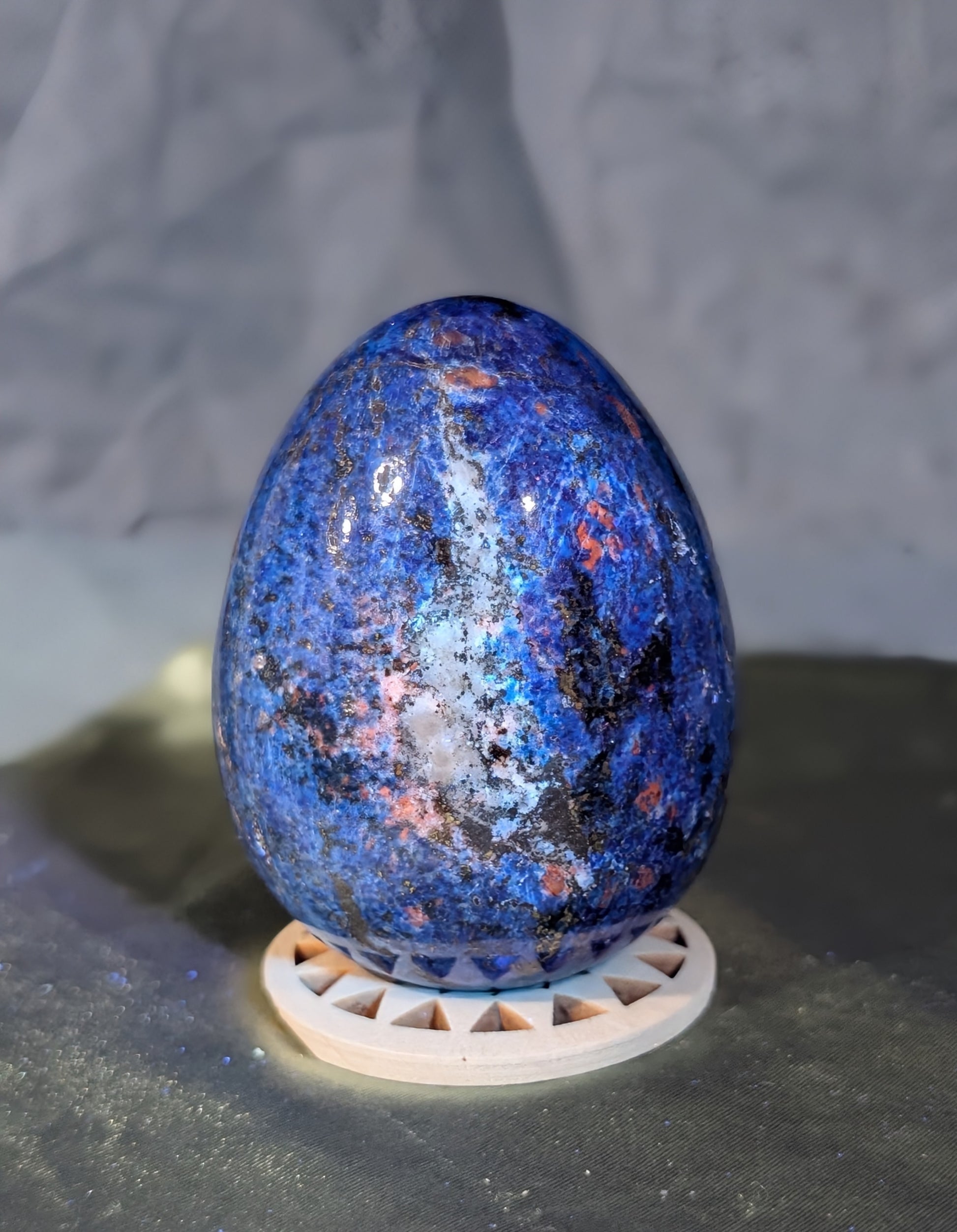 UV Reactive Lapis Lazuli Egg