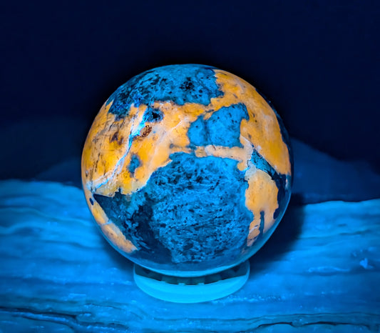 UV Reactive Lazurite and Afghanite Sphere