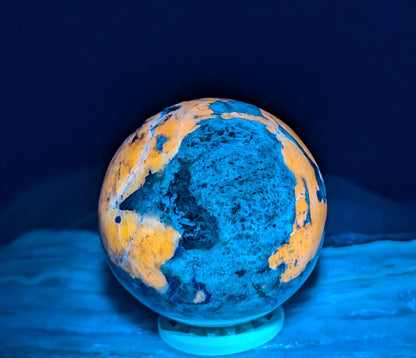 UV Reactive Lazurite and Afghanite Sphere