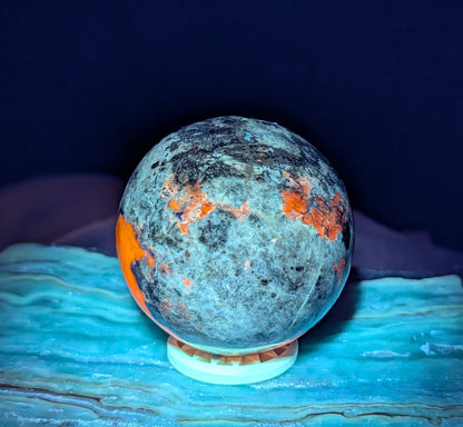 UV Reactive Lazurite and Afghanite Sphere