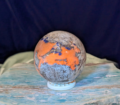 UV Reactive Lazurite and Afghanite Sphere
