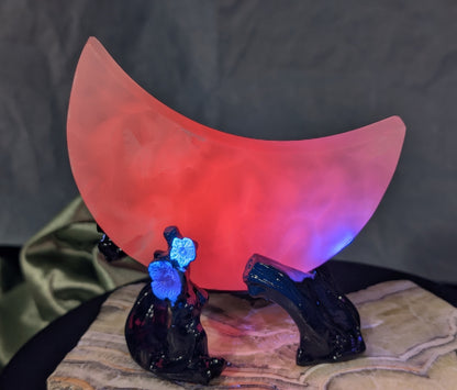 UV Reactive Pink Mangano Calcite Moon