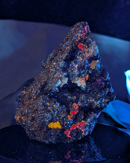 UV Reactive Pyrite in Matrix with Galena Specimen