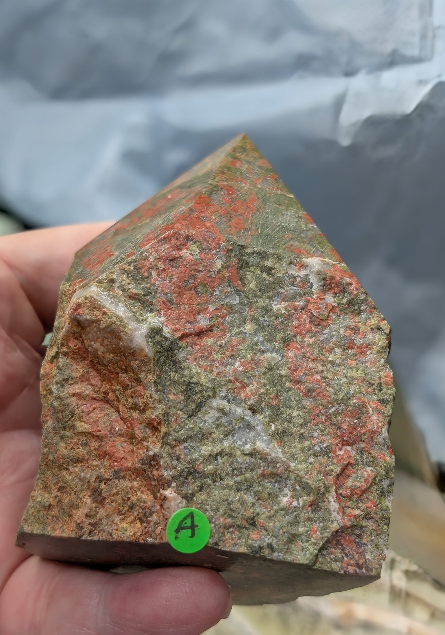 Unakite Raw Base Point