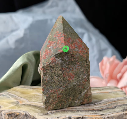 Unakite Raw Base Point
