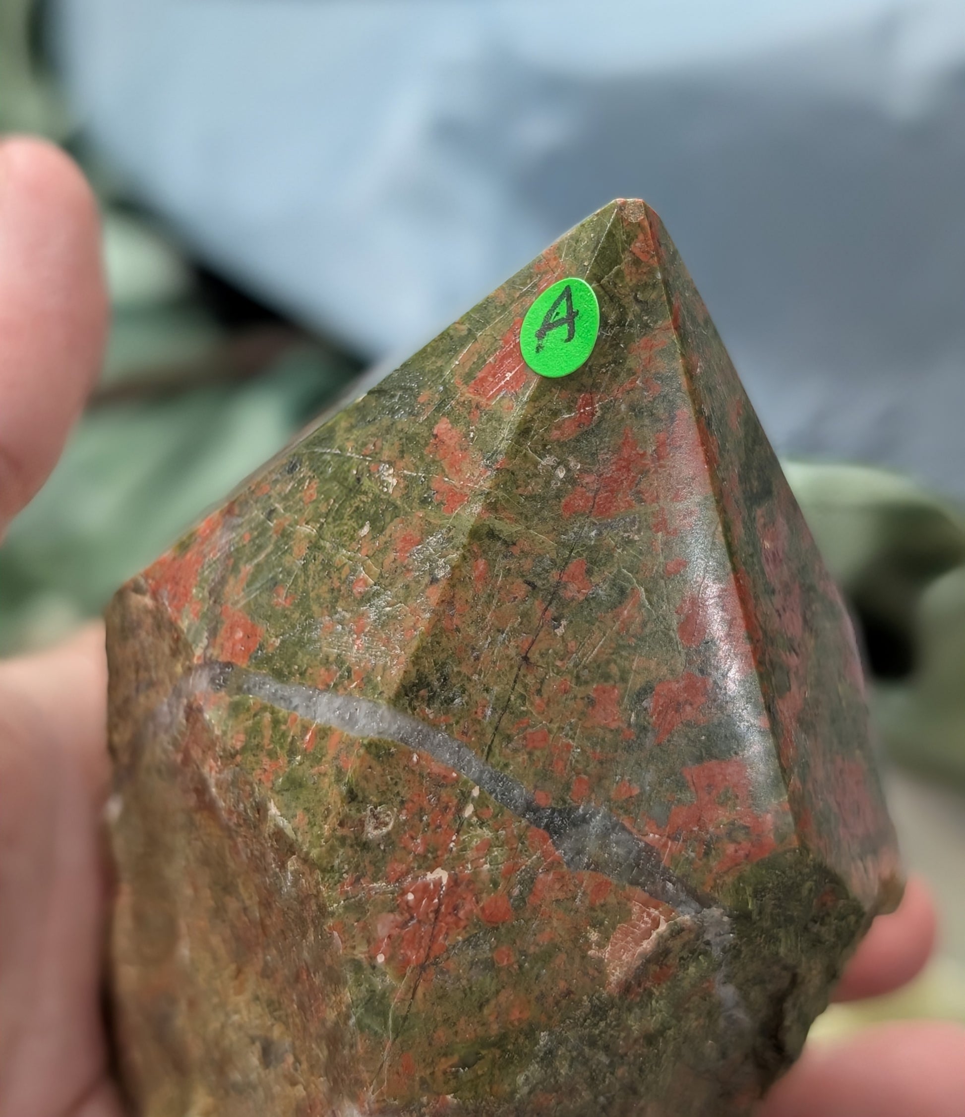 Unakite Raw Base Point