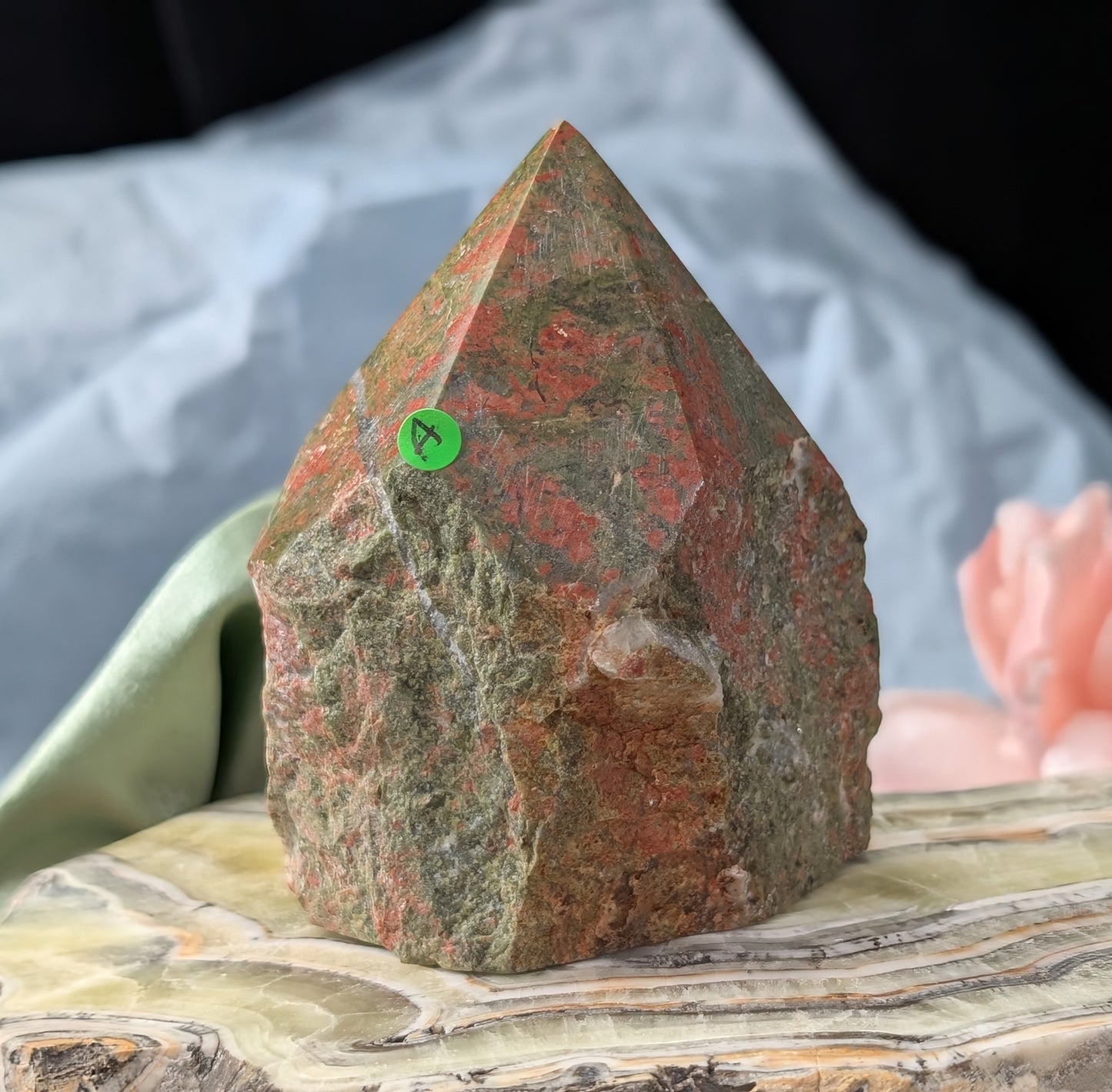 Unakite Raw Base Point