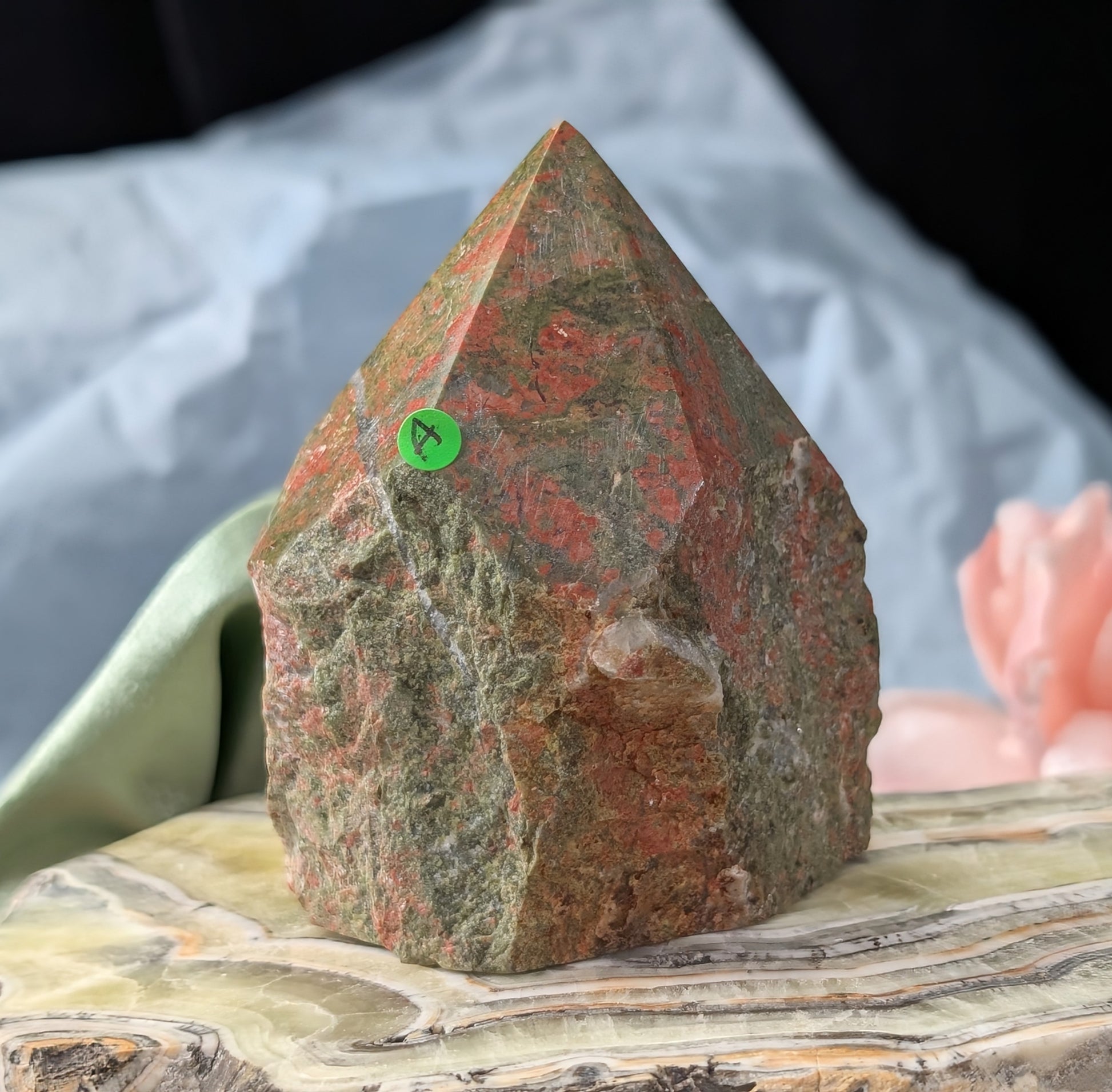 Unakite Raw Base Point