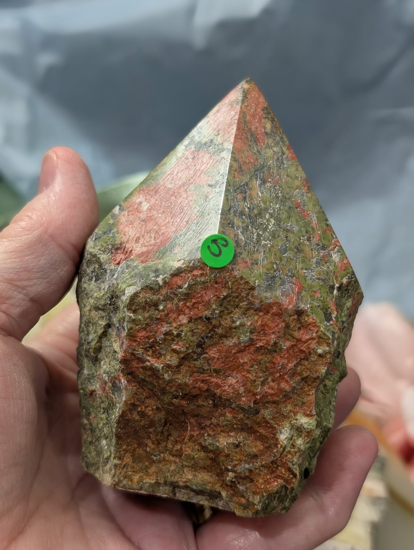 Unakite Raw Base Point