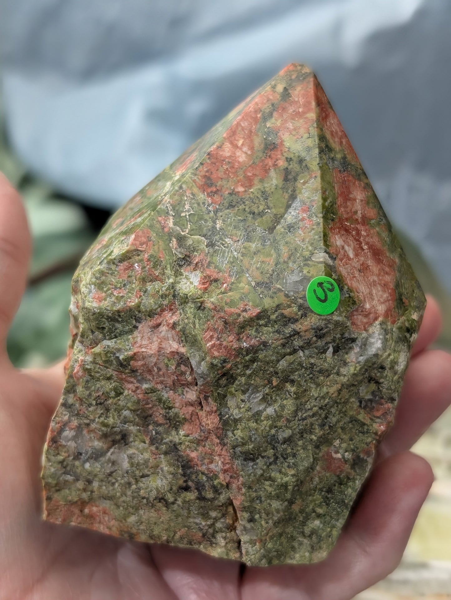 Unakite Raw Base Point