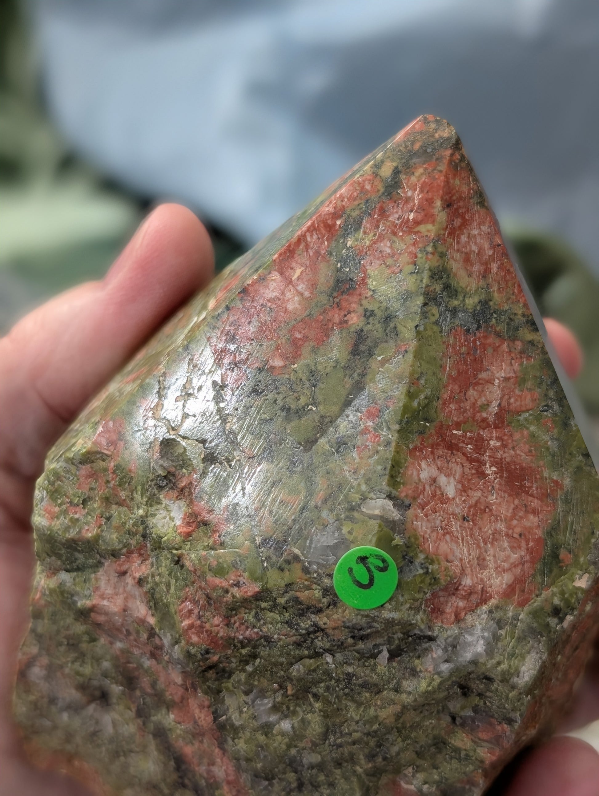 Unakite Raw Base Point