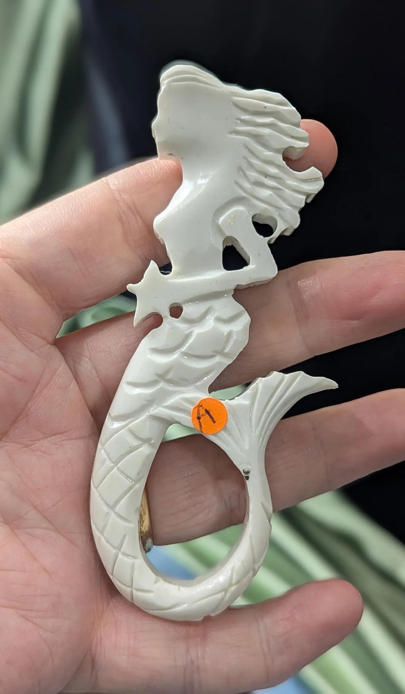 White Jasper Mermaid Figurine