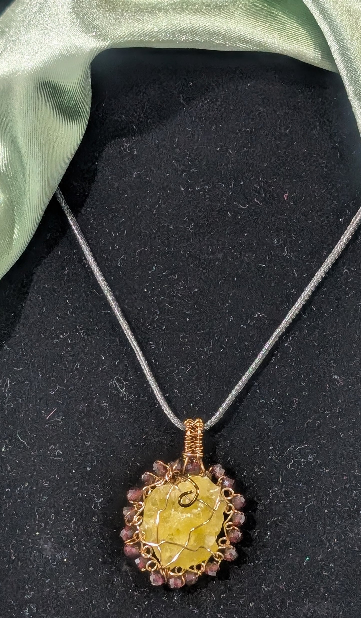 Wire Wrapped Brucite Pendant