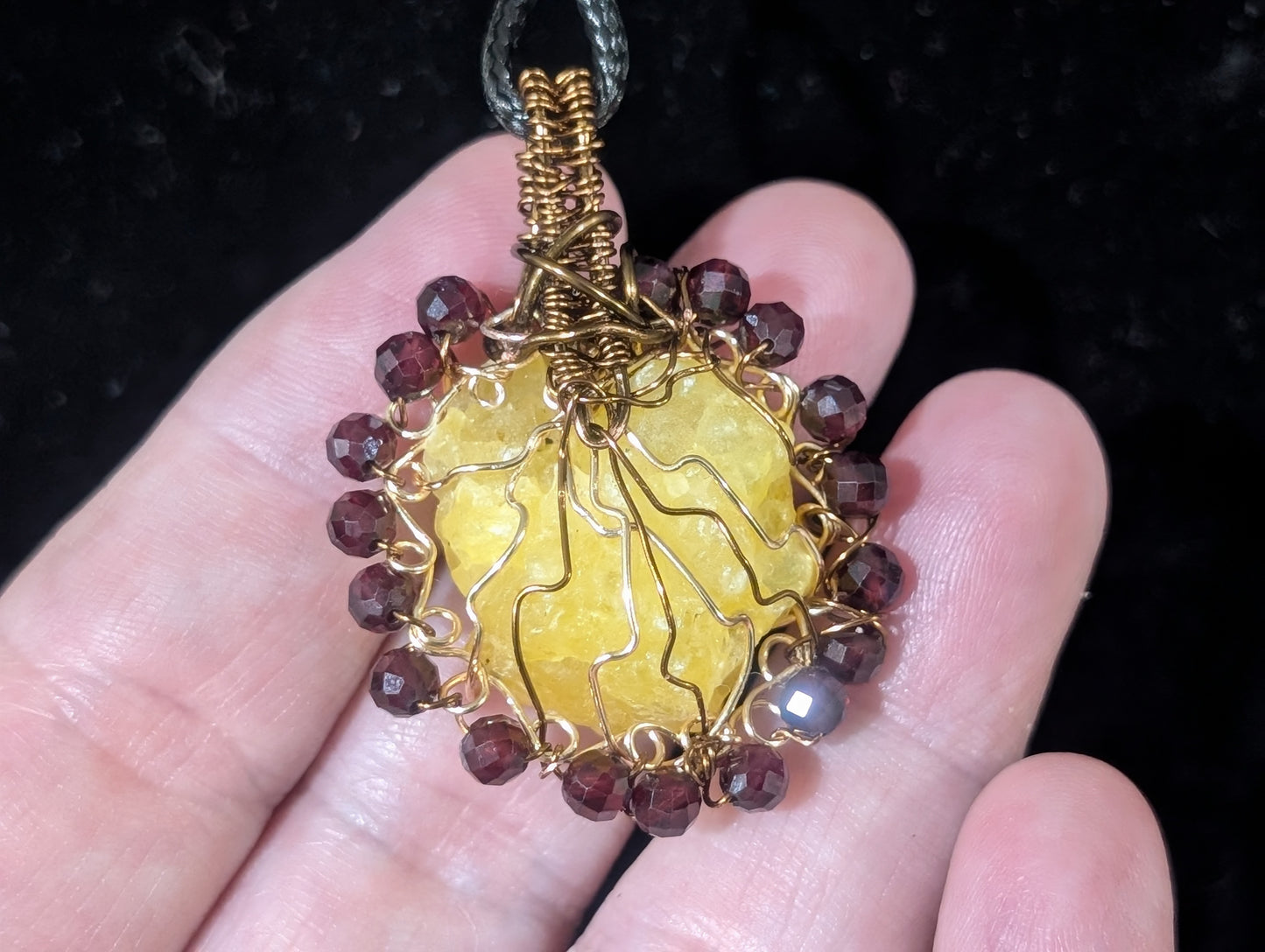 Wire Wrapped Brucite Pendant