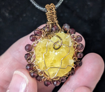 Wire Wrapped Brucite Pendant