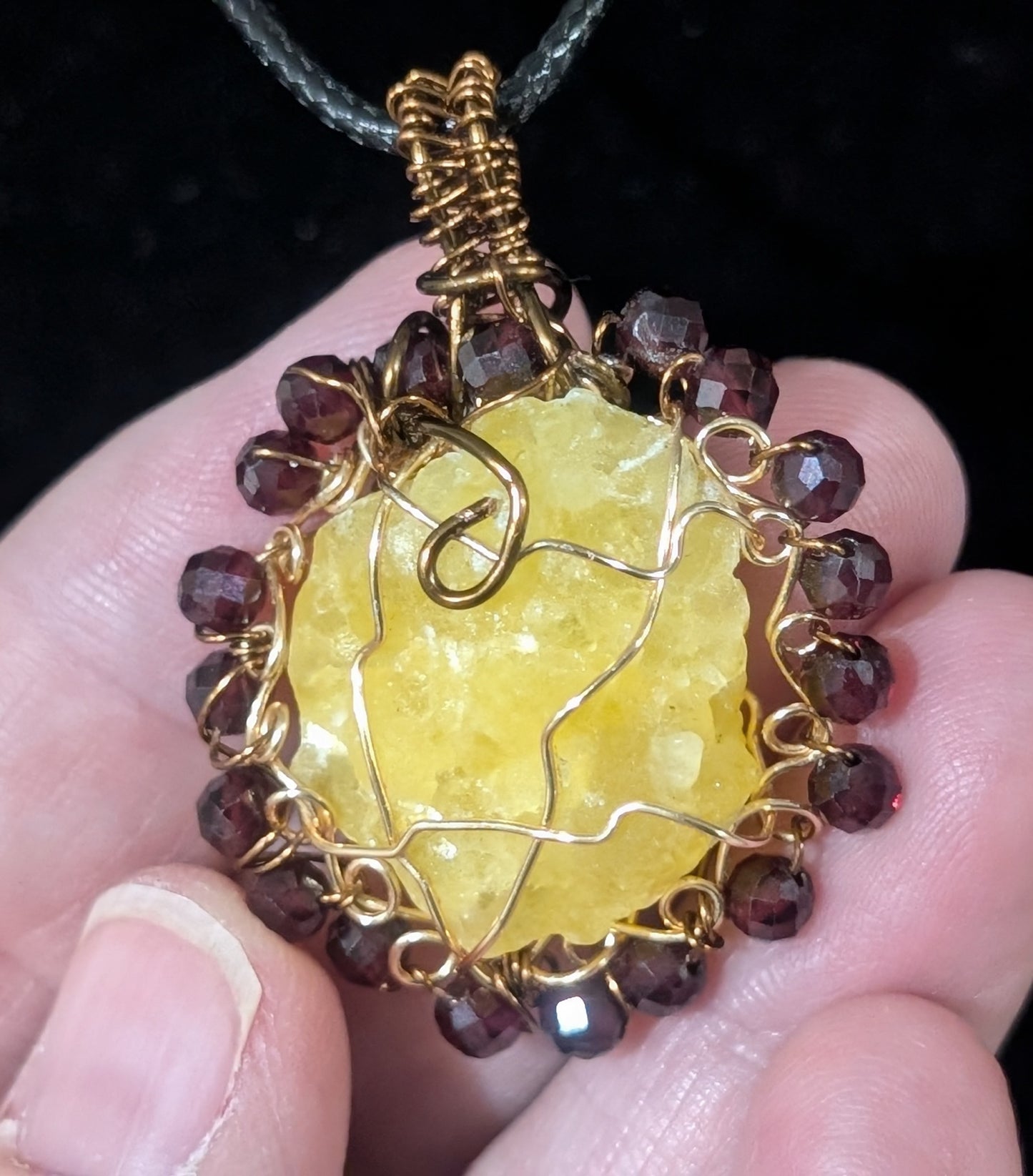 Wire Wrapped Brucite Pendant