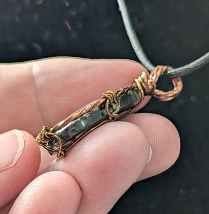 Wire Wrapped Bumblebee Jasper Pendant