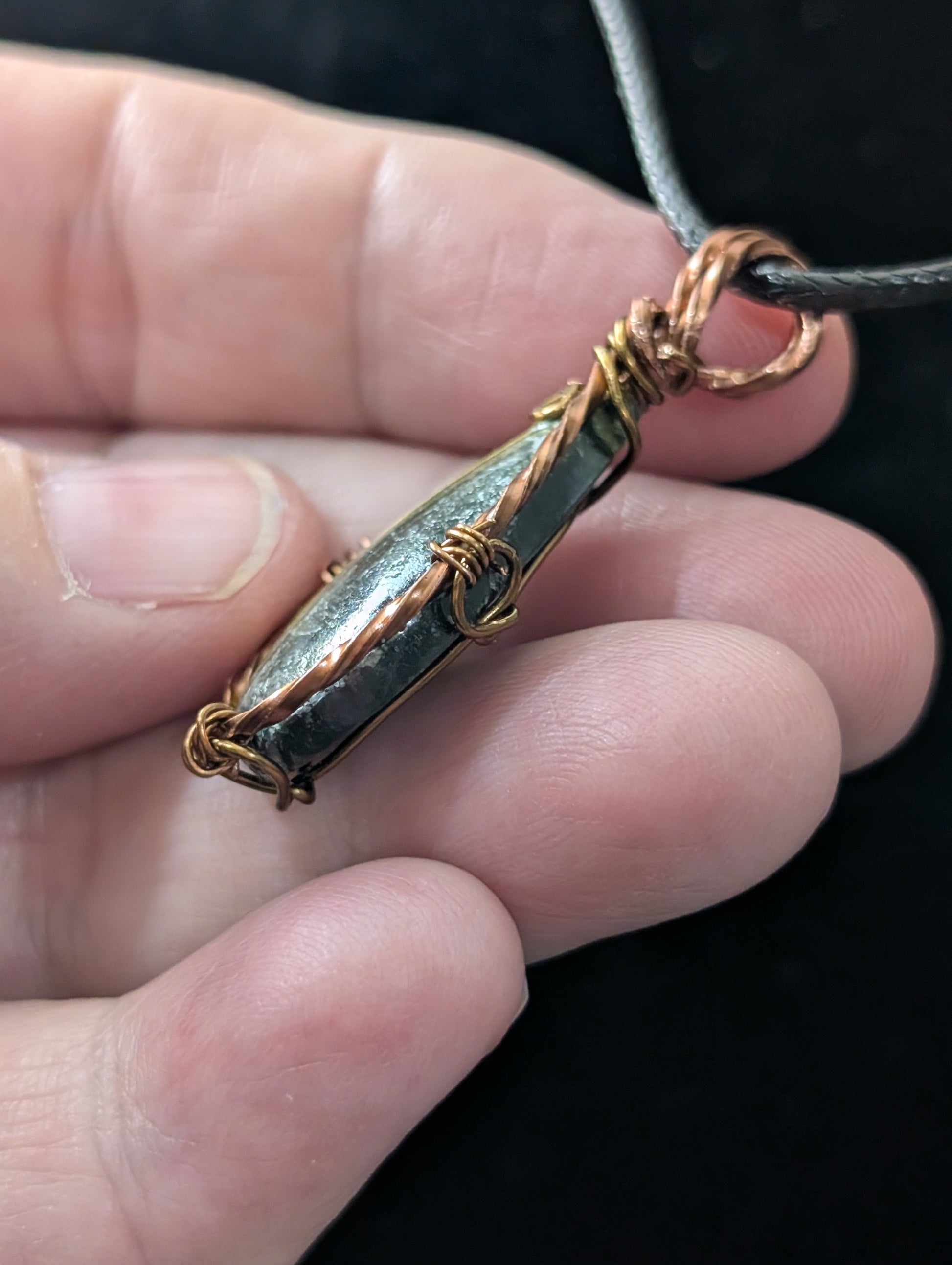 Wire Wrapped Bumblebee Jasper Pendant
