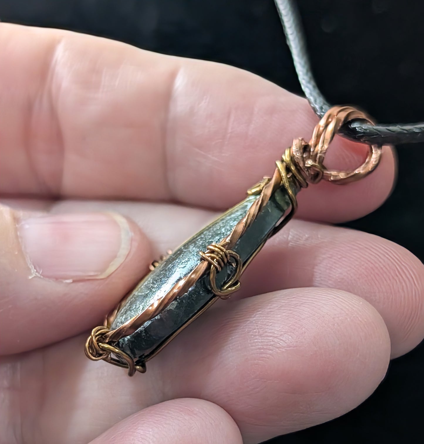 Wire Wrapped Bumblebee Jasper Pendant