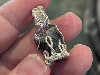 Wire Wrapped Garden Quartz Pendant