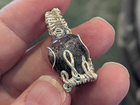Wire Wrapped Garden Quartz Pendant