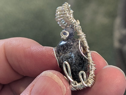 Wire Wrapped Garden Quartz Pendant