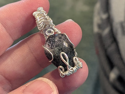Wire Wrapped Garden Quartz Pendant