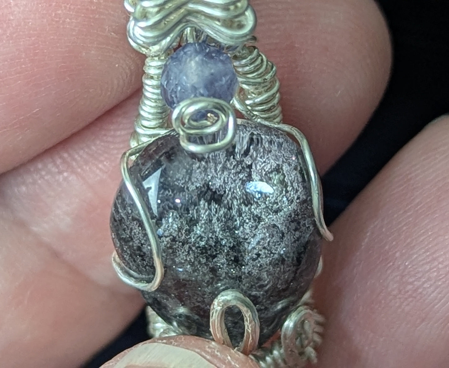 Wire Wrapped Garden Quartz Pendant