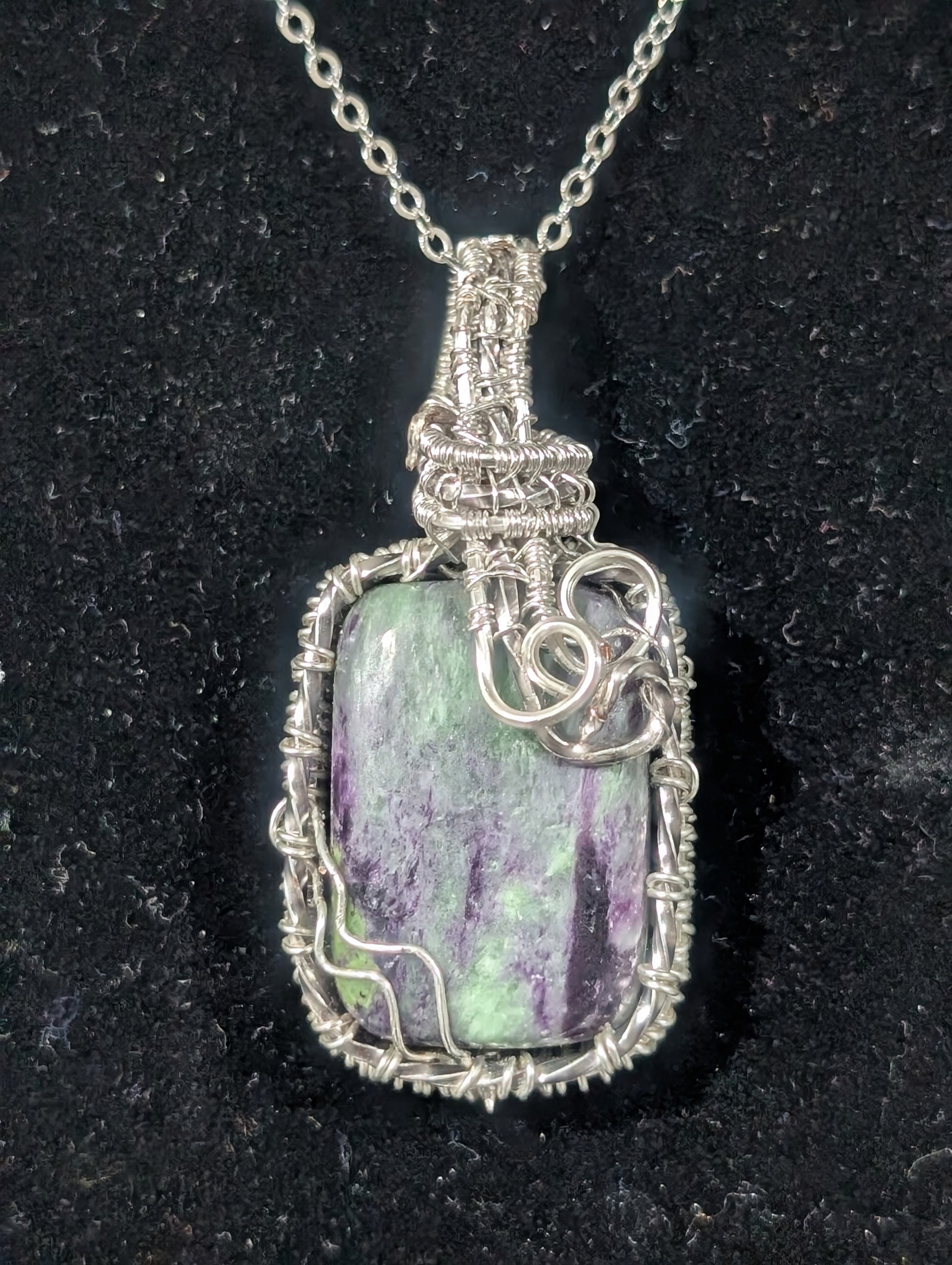 Wire Wrapped Kammererite Pendant