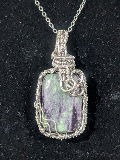 Wire Wrapped Kammererite Pendant