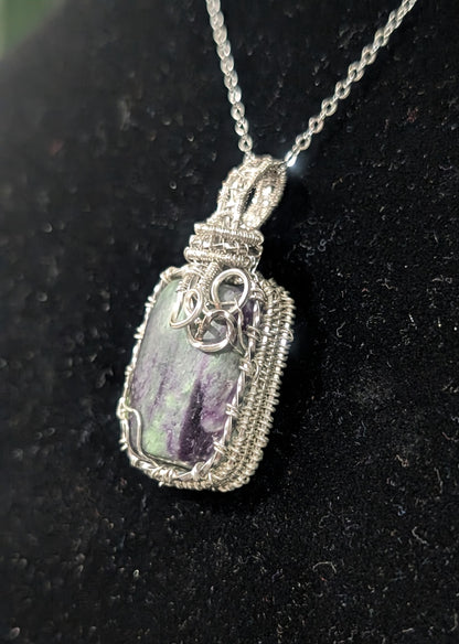 Wire Wrapped Kammererite Pendant