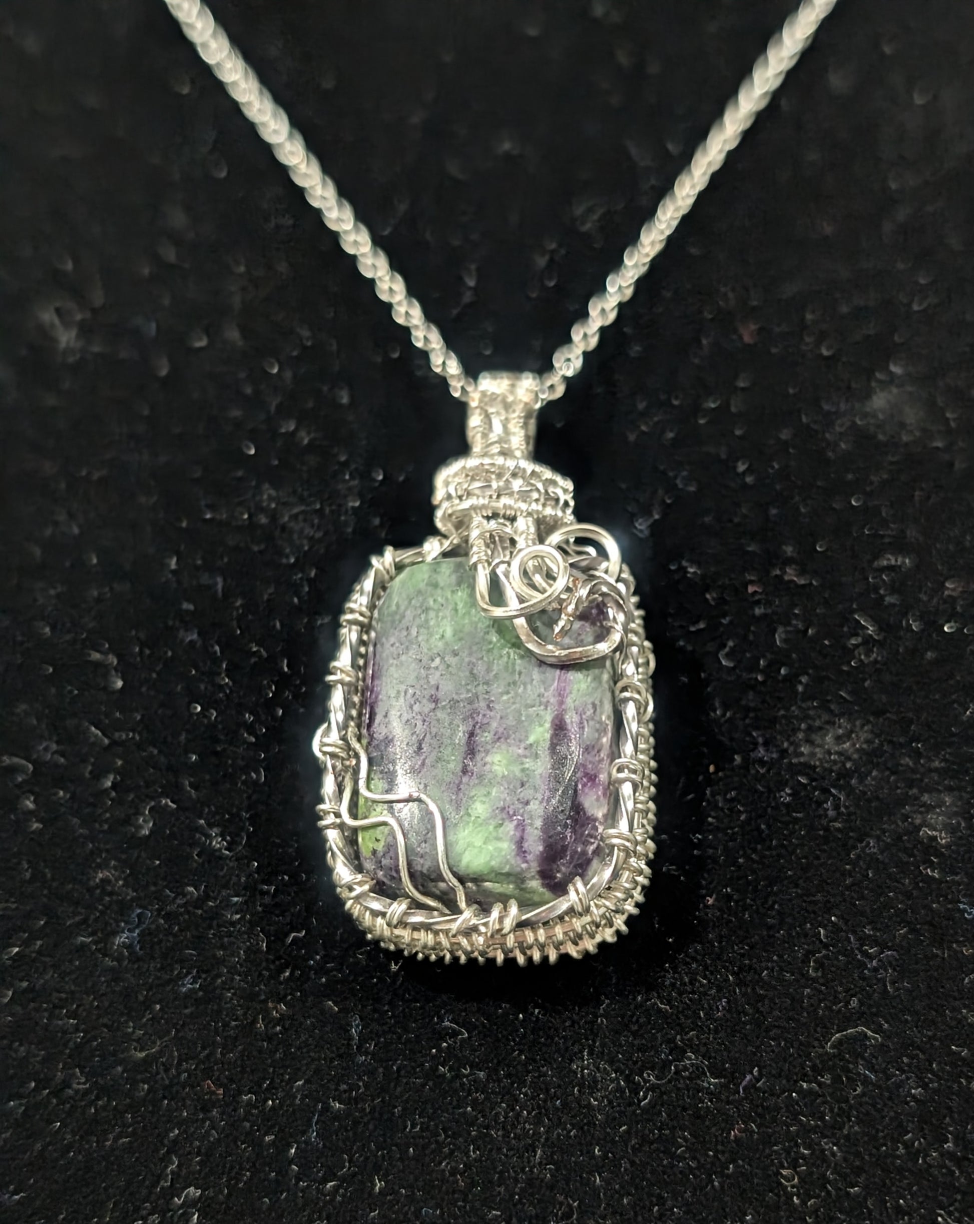 Wire Wrapped Kammererite Pendant