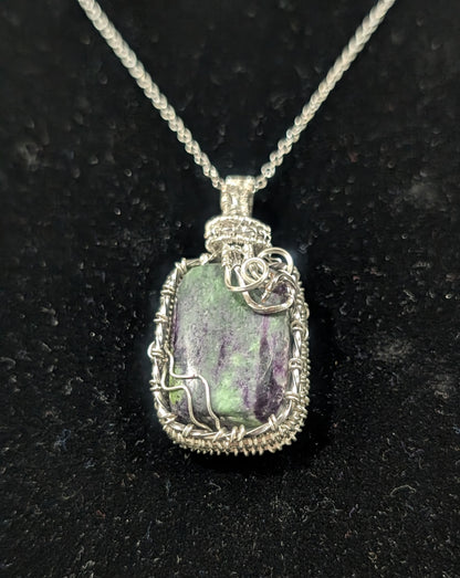 Wire Wrapped Kammererite Pendant