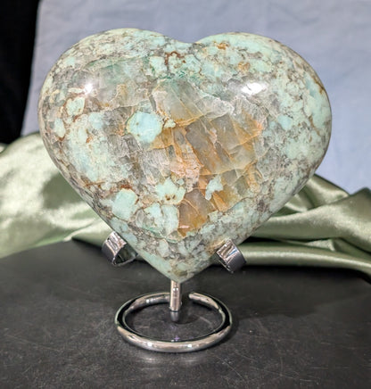 XL Turquoise in Quartz Heart 1C