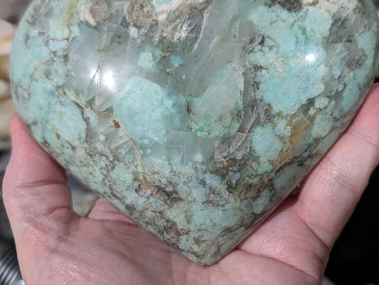 XL Turquoise in Quartz Heart 1E