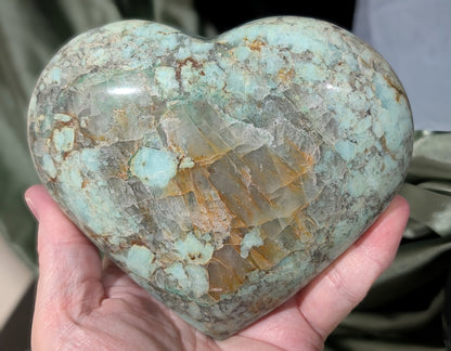 XL Turquoise in Quartz Heart 1G