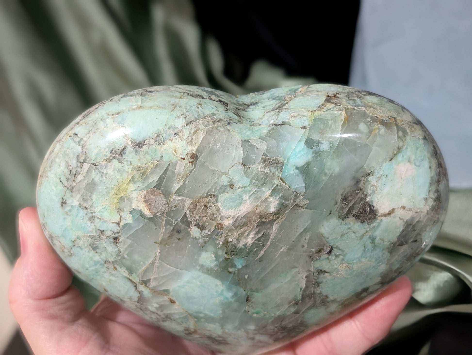 XL Turquoise in Quartz Heart 1H