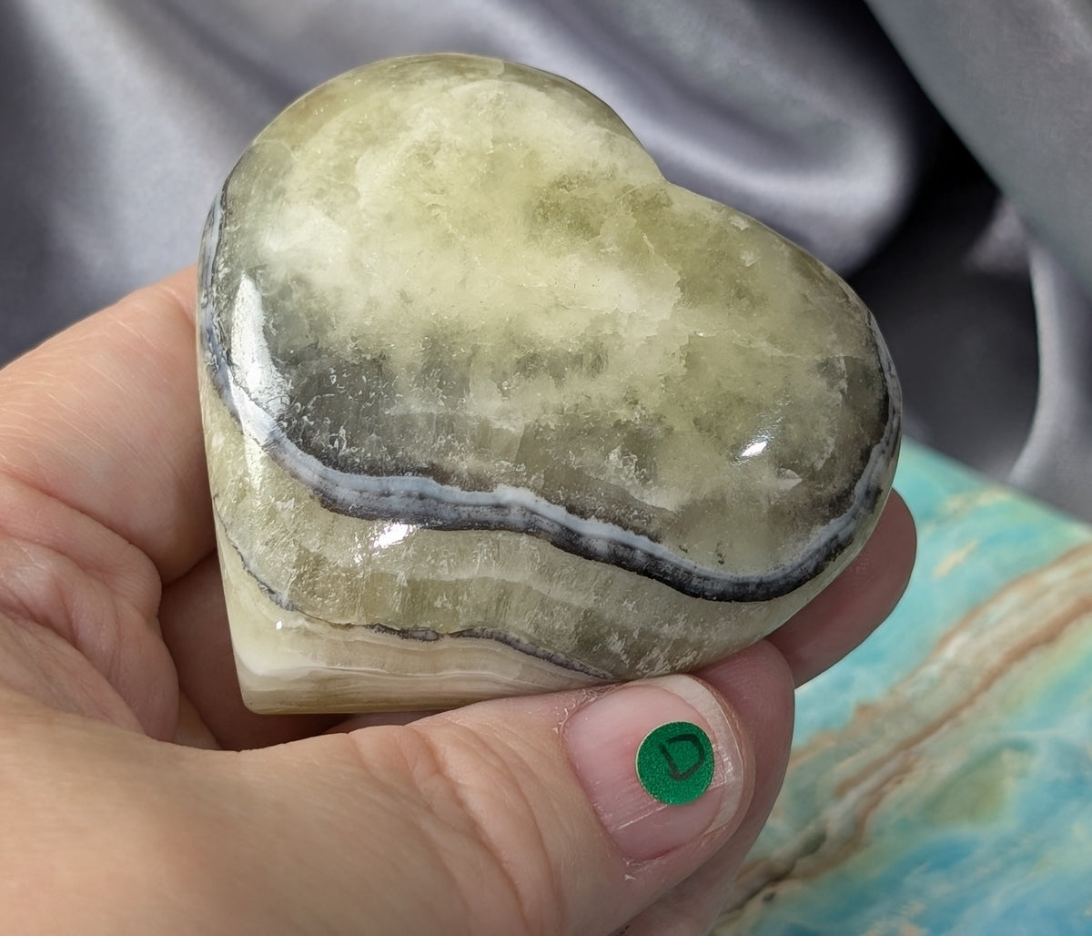 Yellow Brucite Heart
