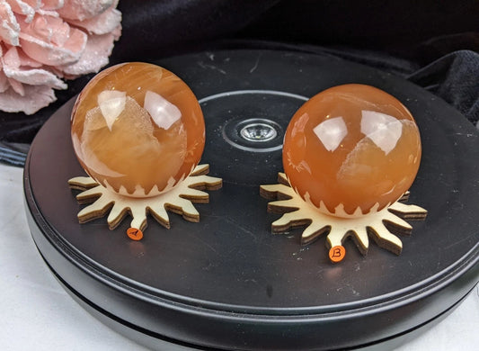 Honey Calcite Spheres