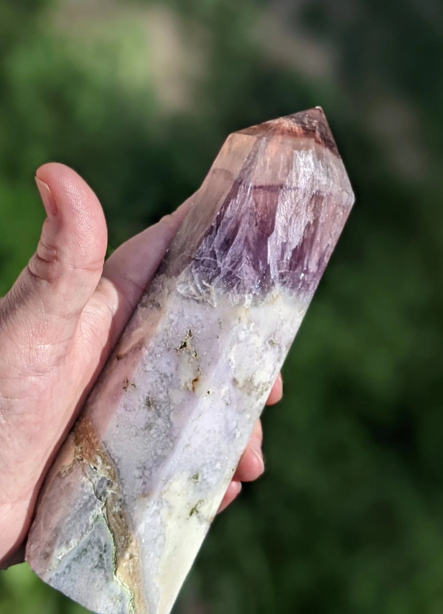 Feather Rainbow Fluorite and Agate Tower