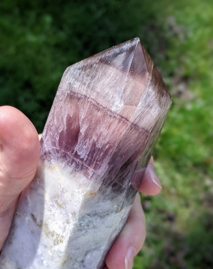 Feather Rainbow Fluorite and Agate Tower