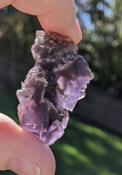 Translucent Purple Fluorite Crystal Specimen